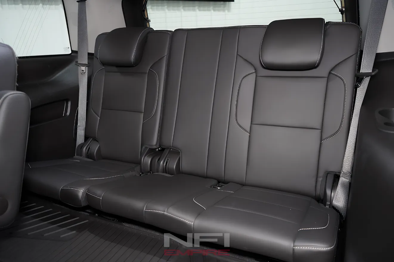 Third-row seating in GMC Yukon XL extended wheelbase — full adult legroom for DFW executive group travel